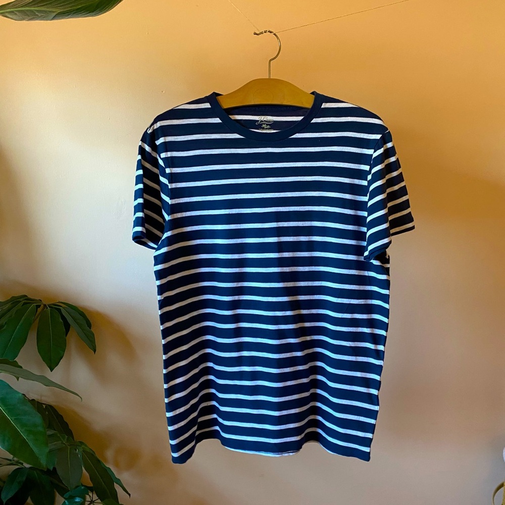 Basic JCrew Striped Cotton T-Shirt